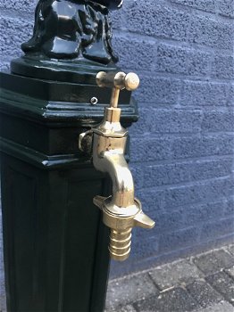 Dispenser / waterkraan aluminium groen, staande fontein - 4