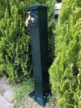 Staande fontein - aluminium - fontein kraan, waterkraan, groen - 2
