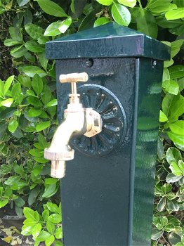 Staande fontein - aluminium - fontein kraan, waterkraan, groen - 5
