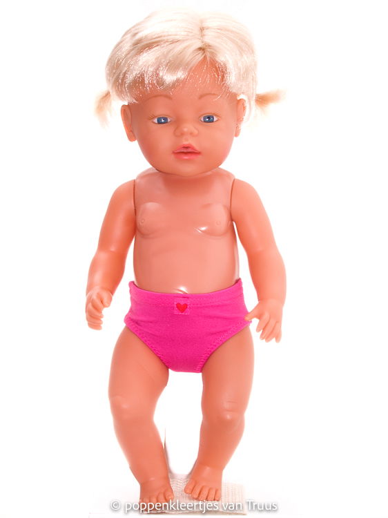 Baby Born 43 cm Jurksetje fuchsia/hartjes/multi - Afbeelding 3