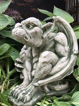 Gargoyle figuur, middeleeuwse draak / demonen beschermer, kerk figuren - 5