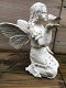 Engel met duif in de hand, engelbeeld, gietijzer - 5 - Thumbnail