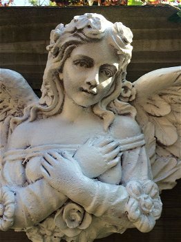 Engel voor aan de wand, sculptuur engel, muurdecoratie - 5