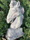 Gedetailleerd paardenhoofd, terracotta, tuinbeeld - 2 - Thumbnail