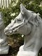 Sculptuur paardenhoofd, steen, tuinbeeld - 2 - Thumbnail
