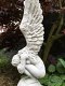 Groot engelenbeeld, stenen tuinbeeld, engel - 1 - Thumbnail