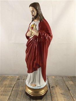 Jezus heilig hart beeld, in kleur, polyresin - 5