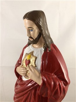 Jezus heilig hart beeld, in kleur, polyresin - 6