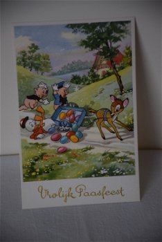 1955 walt disney ansichtkaart vrolijk paasfeest. - 0