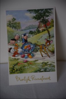 1955 walt disney ansichtkaart vrolijk paasfeest.