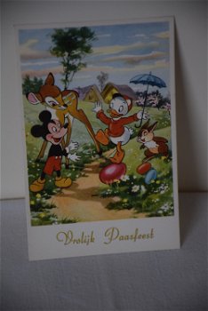 1955 walt disney ansichtkaart vrolijk paasfeest. - 0