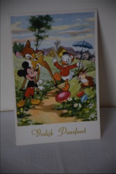1955 walt disney ansichtkaart vrolijk paasfeest.