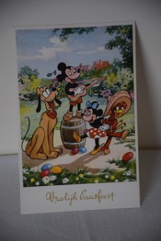 1955 walt disney ansichtkaart vrolijk paasfeest. - 0