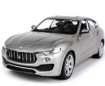 1:24 Bburago Maserati Levante SUV metallic grijs met glazen dak 2016 - 0