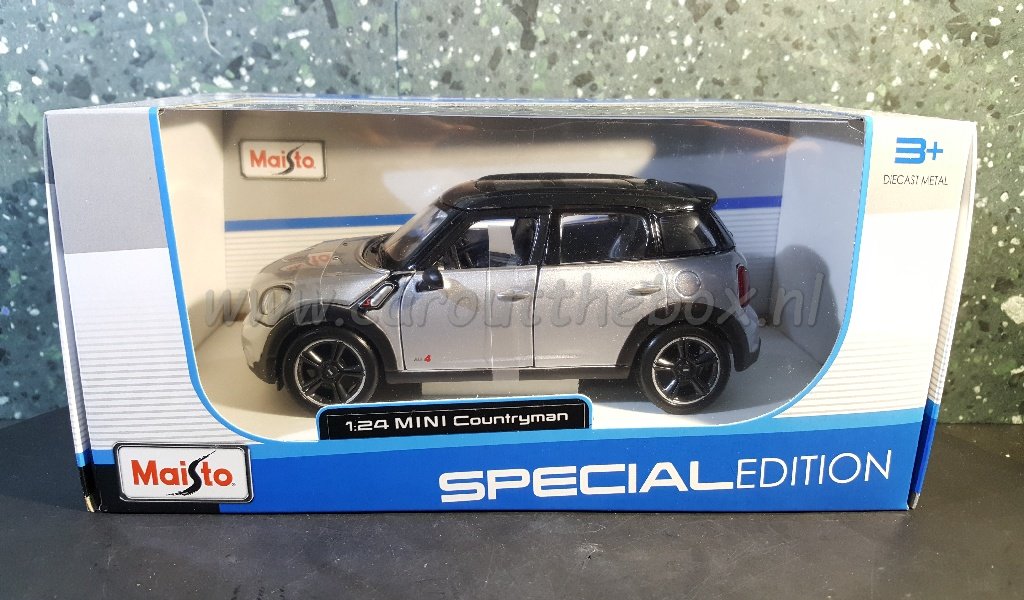 Mini Countryman 2011 zilver 1:24 Maisto - Afbeelding 4