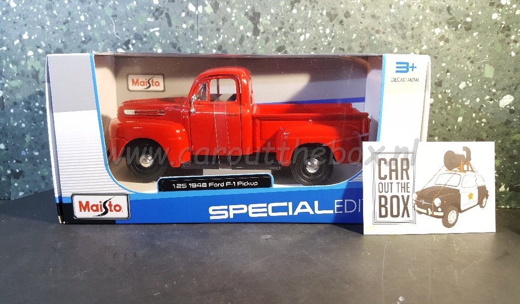 Ford F-1 Pick Up 1948 rood 1:24 Maisto - Afbeelding 5
