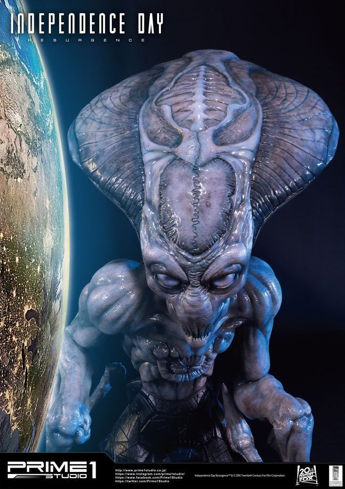 HOT DEAL - Prime1Studio Independence Day Life-Size Alien Bust - Afbeelding 4