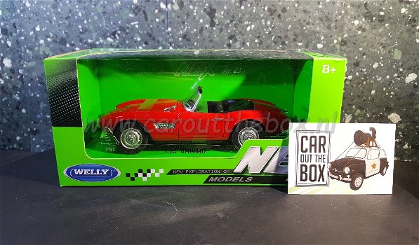 BMW 507 rood 1:24 Welly - 4