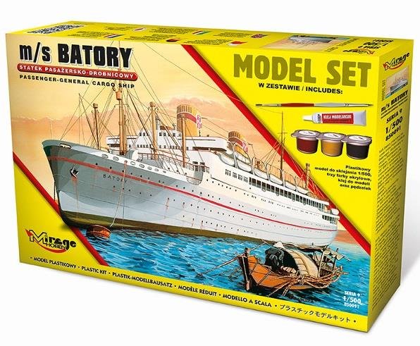Bouwpakket Hobby Mirage schaal 1:500 MS Pilsudski 850092 incl verf - nr. 1