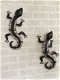 Set salamanders, metalen wanddecoratie / muurdecoratie, sierlijk - 0 - Thumbnail
