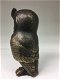 Beeld van een uil, de wijze uil, metaal in brons-look - 3 - Thumbnail