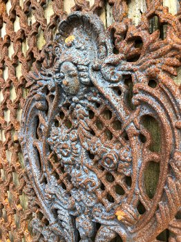 Rooster, antiek deurraam-rooster, rustiek wandornament - 4