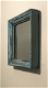 Vintage spiegel, vierkante spiegel in old-dutch look, houten omlijsting - 0 - Thumbnail