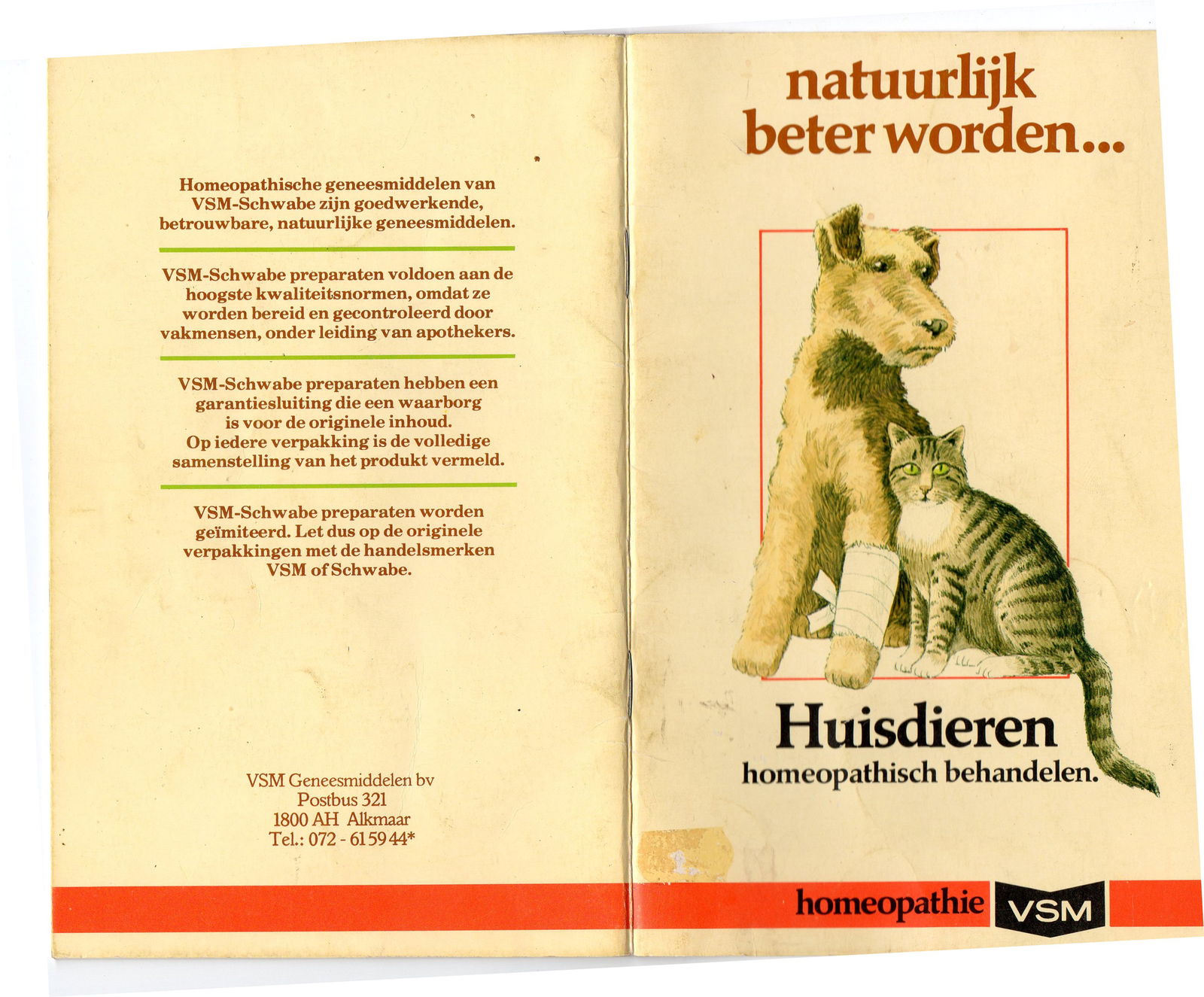 Natuurlijk beter, homeopathie dieren, VSM, gst, 32 blz, zgst - nr. 1