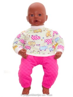 Annabel 46 cm Pyjama zacht lime/multi/hippo