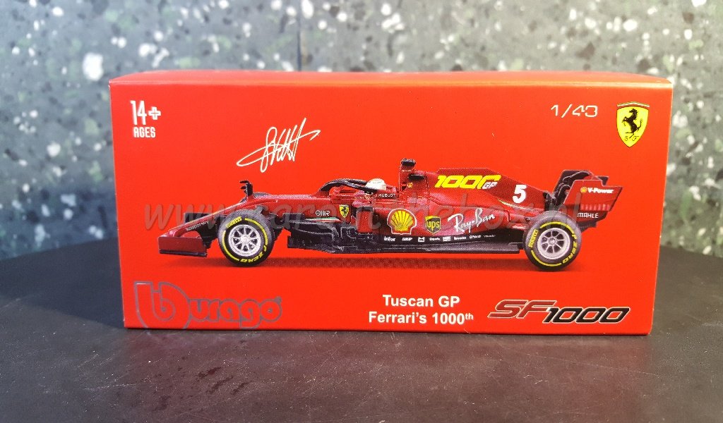 Ferrari SF 1000 Vettel 2020 1:43 Bburago - Afbeelding 4