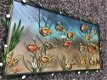 Metalen aquarium vol met vis, wandornament - 5 - Thumbnail