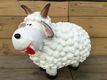 Ram, tuinbeeld, dierenbeeld van polyresin, wit - 3 - Thumbnail