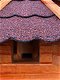 Groot staand vogelhuis, hout, met voederunit - 3 - Thumbnail