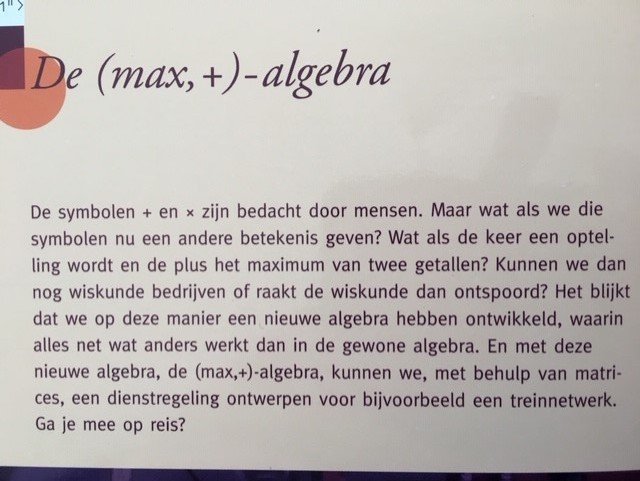 De (max,+)-algebra en het ontwerpen ve dienstregeling voor de NS - G. Soto y Koelemeijer - Afbeelding 2