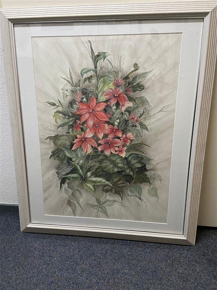 Aquarel -Flowers-signed by Dianne -schilderij - nr. 1