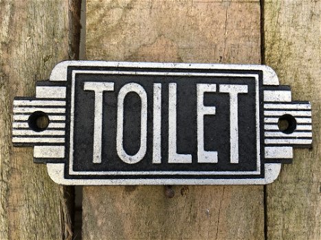 Bord ''Toilet'' voor de wc-deur, gietijzeren sign - 1