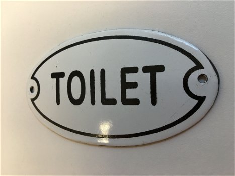 Bord emaille - ''Toilet'', voor de wc-deur - 1