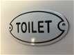 Bord emaille - ''Toilet'', voor de wc-deur - 1 - Thumbnail