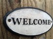 Bordje emaille ''WELCOME'' voor op de deur - 3 - Thumbnail