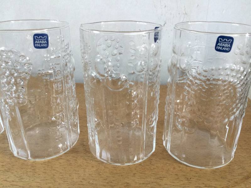 VERKOCHT ❤️ Arabia Oiva Toikka waterkan + glazen, decor Flora, vintage - Afbeelding 4