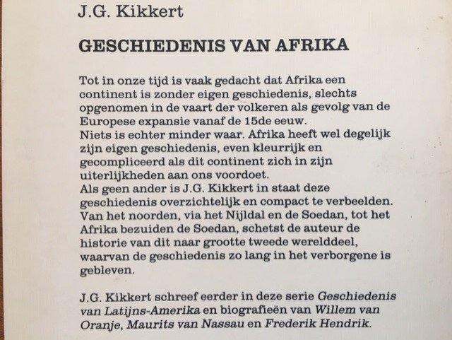 Geschiedenis van Afrika - Jan G. Kikkert - Afbeelding 2