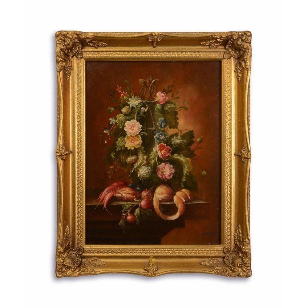 Prachtig olieverf schilderij, een stilleven van een bloemstuk - nr. 1