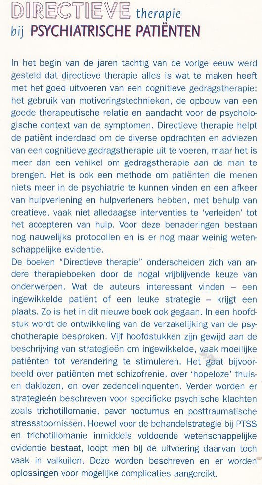 Directieve therapie bij psychiatrische patienten - Afbeelding 2
