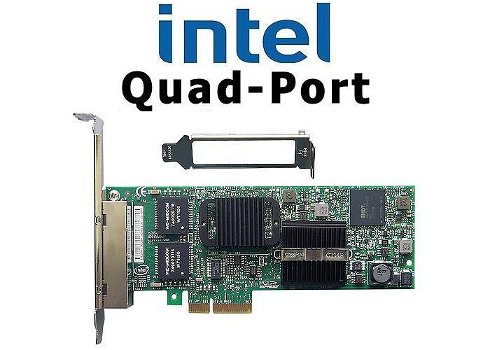 0401|Intel PRO/1000 PT ET Quad-Port PCI-e Server Adapter LP/ FH - 1