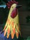 Sculptuur van een haan, tuinbeeld in kleur, fraai dierenbeeld - 2 - Thumbnail