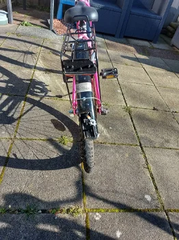 24 inch meisje fiets Kleur roze met versnellingen en terug traprem en handrem - 2