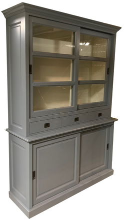 Buffetkast babyblauw - wit Sittard 160 x 50/40 x 220cm
