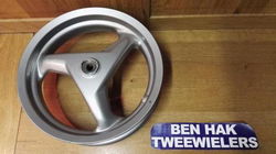 Voorwiel Velg Peugeot Scooter 2-tact Origineel Peugeot Zilver