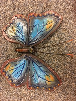 Vlinder, fraaie muurdecoratie, tuininspiratie, in kleur - 2