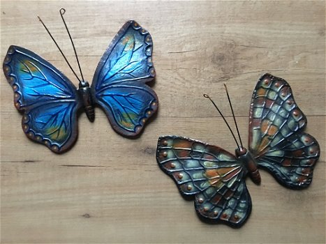 Set vlinders, wanddecoratie, tuinmuur - 2